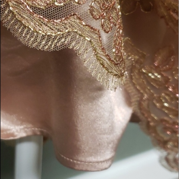 BOSTON PROPER🌷Golden Rose Lace Corset Tie Dress - Picture 5 of 11